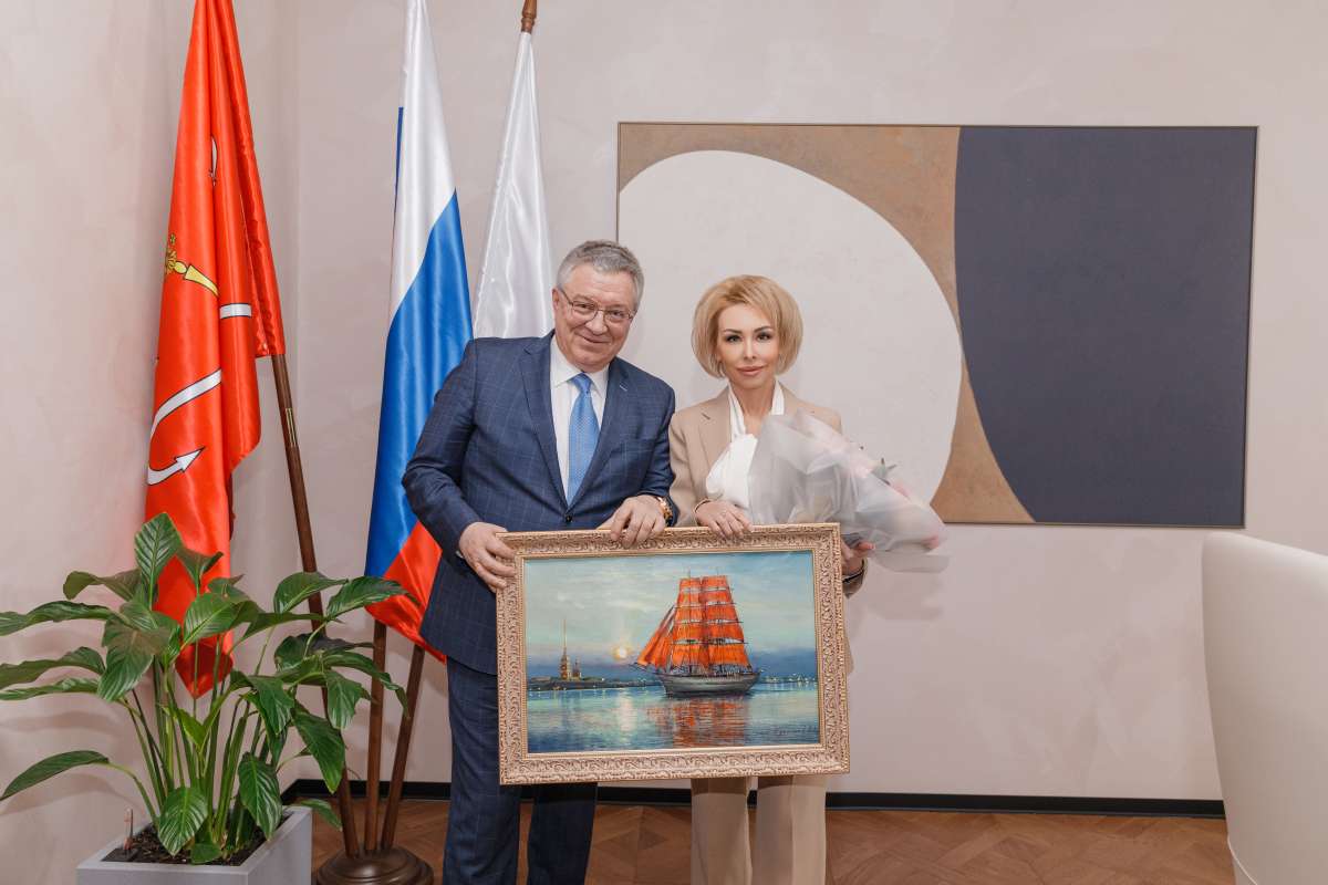 Андрей Рудской, ректор СПбПУ, и Татьяна Корниенко, директор «Газпром школа Санкт-Петербург» 